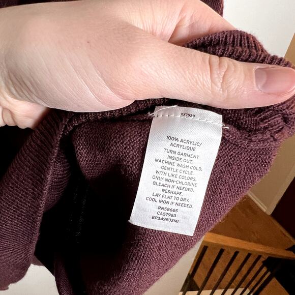 Maroon Crew Neck Sweater LAST CALL - Picture 3 of 4